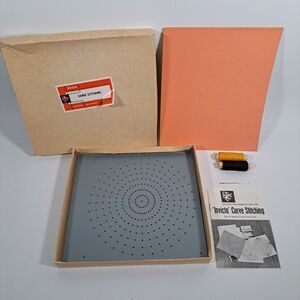 INVICTA Curve Stitching Plastic Patterned Palate Paper Made England Vtg Original
